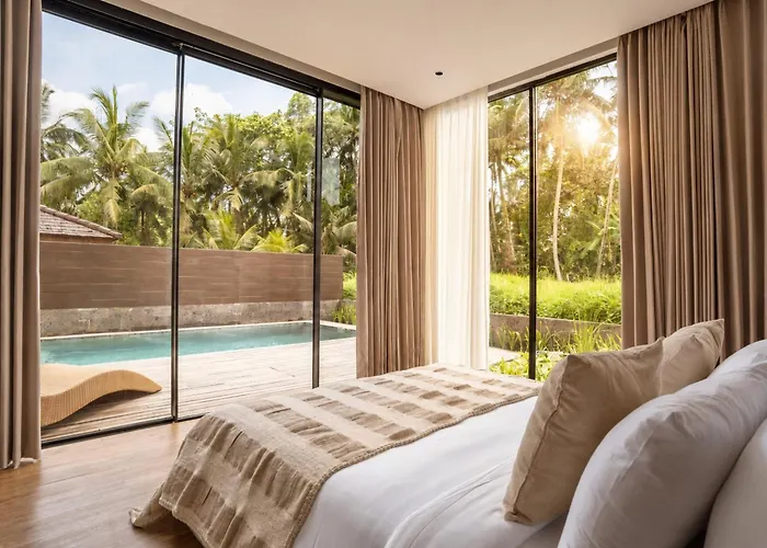 別荘 Glass House 2br In Rice Filed, ウブド